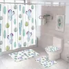 Rideaux de douche cactus rideau ensemble décor de salle de bain cactus great baignoire étanche avec des tapis de bain non glissant couvercle de toilette