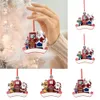 New Claus Tree Arrival Pendant Santa Handwritten Name Resin Christmas Ornament