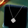 Nouvelle mode 4 / quatre Collier pendentif Collier Micro Set 3a Zircon Collier coréen Charme Femmes Lucky Flower Collier Collier Collier Collier Bijoux Valentin Gift Spc