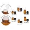 Opslagflessen 100 stks Amber mini -glazen fles kleine etherische olie voor massageoliën