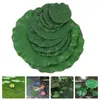 Fleurs décoratives 8 pcs simulées Lotus Leaf étang décor accessoire piscine artificielle lis tampons alimentaires jardin