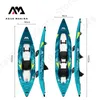 Aqua Marina Steam 12 People Canoe Kayak Uppblåsbar båt 840D PVC Fishing Kayaks Paddle Fun Water 10L Waterproof Bag 240509