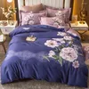 Bedding Sets Traditional Chinese Cotton Set Sanding Floral Print Thick Four Pieces L33