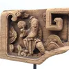 Vieille sculpture en bois sculptée à la main sculpable en bois décoration de maison 240508