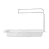 Panier de vidange de rangement de cuisine support d'évier stable pp éponge savon maison rack clean facile rack extensible solide amovible