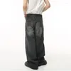 Jeans masculinos Vintage Baggy Denim Troushers 2024 Streetwear Leg Wide Pants Loose Fashion