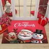 Tapijten kerstdaad Tapjes Merry Santa Claus rendier Deur Mat Decoratief zacht tapijt Outdoor indoor kwekerij