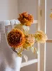 2 fleurs1 PCS, Vintage Yellow Afficher des fleurs artificielles de pivoine, de faux bouquets de soie de mariée, de fournitures de fête de festival Fleur, mariage Gift de la Saint-Valentin