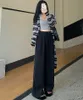 女子ファッションデザイナーの新しいシェニールコーデュロイカジュアルパンツ2024女性パンツワイドモペットワイドレッグパンツサイズS-XL