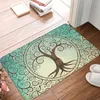 カーペットバイキングベッドルームマットスパイラルライフYggdrasil Doormat Flannel Carpet Outdoor Rug Home Decoration