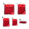 Sacs de rangement 6PCS Cubes d'emballage comprimés Ensemble d'organisateur de voyage avec sac de chaussures en maille visuelle bagage portable