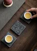Çay Tepsileri Doğal Taş Çay Çarp Mat Yaratıcı Isı Yalıtım Kare Pot Yuran Enfes Ev Halkı Küçük