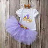 Clothing Sets Summer Baby Clothing Valentines Day Party Girl Tutu Skirt Set Preschool Clothing Baby First Birthday Clothing Little PrincessL2405