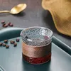 Tasses Tasse de café en verre anti-scalding avec porte-tasse en noyer thé japonais 140 ml de petite gêne à thé