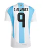 サッカージャージ2024アルゼンチンメシスオタメンディデポールナショナルチームディバラマルティネスクンアグエロマラドーナサッカーシャツ24 25男性女性プレーヤーディマリアキッズキットS-4XL