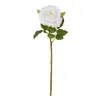 Fleurs décoratives fausse fleur Fleur assez réaliste Long Service Life Open Bouquet Faux Rose STEM HOME AMÉLIORATION