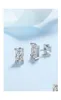 Stud Princess Cut 2CT Diamond Test Poszedł Rhodium PlATED 925 Siercolor Kolczyki Biżuteria Para Prezent 220211 Dostawa Dhucy4474652