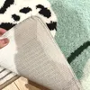 Ковры зеленый туфтинговый коврик для коврика мягкий абстрактный геометрический коврик Пушистый ванн спальня ковров напольный пол эстетический домашний комната теплый декор