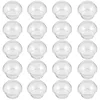 Paignes jetables Paies 1 Set 20 PCS Poudding rond en plastique avec couvercles (transparent)