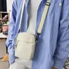 Сумки для слинга для мессенджера для мужчин повседневное холст маленький застежка на молнии мешочек простая сумка для плеча 240506