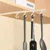 Kitchen Storage 1/2/3PCS Sticking Hook Abs Scalable Domestic Strong Bearing Push-pull Supplies Upside Down Wall Mounted