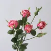 Fleurs décoratives fleur simulée rose bourgeon de 6 têtes de vie de salon