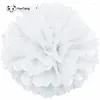 Fleurs décoratives 15/20 cm Papon de tissu de tissu Pom Pom Boules de fleur pour la salle de mariage Décoration de fête des fournitures artificielles 5Z