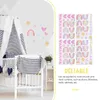Figurines décoratines Rainbow Star Sticker Wall Stickers pour le salon Decal Girl Kid Decor PVC Art