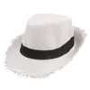 Basker män halm trilby sun hatt damer kvinnor sommar panama designer fedora strand mössor