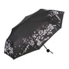 Tiktok kleine frische Kirschblüten verändern die Farbe im Wasser Sunny Driple Fold Sonnenschutzmittel Kreativer Regenschirm