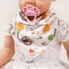 Bibs Burp Stones 1 bavaglio bavaglio burp abbigliamento neonato che sbava bandana bandana cartone animato bavaiera morbida sicurezza per bambini accessori d240513