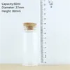 Storage Bottles 24 Pcs/Lot 26 37 80mm 60ml Glass Jars Bottle Stopper Spice Corks Spicy Containers Tiny Vials Test Tube
