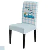 Chair Covers Easter Eggs Truck Plaid Wood Grain Cover Dining Spandex Stretch Seat Home Office Decor Desk Case Set