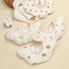 Bibs Burp Cloths New Cotton Make Baby Bib Dlool Bib Cartoond Print Pattern Burp Clothing Bib для мальчиков и девочек с мягким водонепроницаемым кормлением аксессуаров D240513