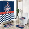 Tende per doccia navigazione anchor tende a strisce stelline conch crea creativo non slip a tappeto da bagno copritore per ragazzo bambino set di deco del bagno