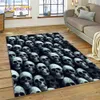 3d Horror Gothic Skull Skelett Teppich Teppich für Wohnzimmer Schlafzimmer Dekorbloor Matte Nicht-Schlupf-Dekoration für Sofa Fußmat Geschenk kid 240512