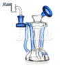 Hittn 6 inch Recycler Dab Rig Water pijp koperig glas roken Recycler Bongolie Rigs met 14 mm kwarts banger groen blauw zwart zwart