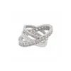 Brand Westwoods Diamond Saturn Cross Ring Lettere personalizzato Triple strati