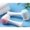 Reiniging Siliconen Face Brush Soft Hair Care Facial Mask Borstel Hand vastgehouden reinigingsborstel Massage Dubbelzijdige magische gereedschap Gezicht schoonheid schoonheid D240510