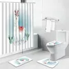 Zasłony prysznicowe kreskówkowe zwierzę alpaki alpaki bohemian łazienka dekoracje dywanika bez poślizgu mata do kąpieli toaleta dywan kuchenny dywan kuchenny