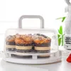 Platen cupcake houder met deksel transparante cakebox draagbaar 10 dragerhandgreep opslag voor cakes
