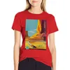 Kvinnors polos Santa Fe Vintage Travel Poster T-shirt toppar grafik Kvinnkläder