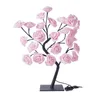 Lâmpadas de mesa LED Rose Tree Bouquet Lâmpada de cabeceira noite luz usb decoração de casa de casa presente -Pink