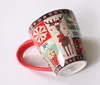 Mokken Warm Kerstcadeau Cup Dikke koffie Melkthee Elk Sneeuwman Keramische liefhebbers Cups