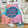 Blankets Blue Mandala Throw Blanket 3D Full Printed Wearable Adults/kids Fleece HOME ACCESSORIES