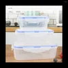 Бутылки для хранения 3pcs пластиковая ланч -коробка для детей Bento Food School Office Worker Outdoor Picnic