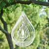 Dekorative Figuren Garten Wind Chimes 3D Spinner Chime Dropform Anhänger Fließlichteffekt Spiegel Reflexion Design Yard Outdoor Dekor Dekor