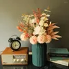 Fleurs décoratives Ins Design Bouquet artificiel PEONON DANDELION EUCALYPTU SILK FLOOR VERT PLANTÉ DE MEUX JOURS