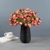 Fiori decorativi 7 teste per sempre rosa di alta qualità fiore artificiale Flor secco per la casa per la casa e la decorazione della festa del giardino