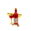 Wedding Rings 6 pieces of wedding napkin rings red grape wine bottle ring holder for birthday party decoration Christmas buckle ERD177 Q240511